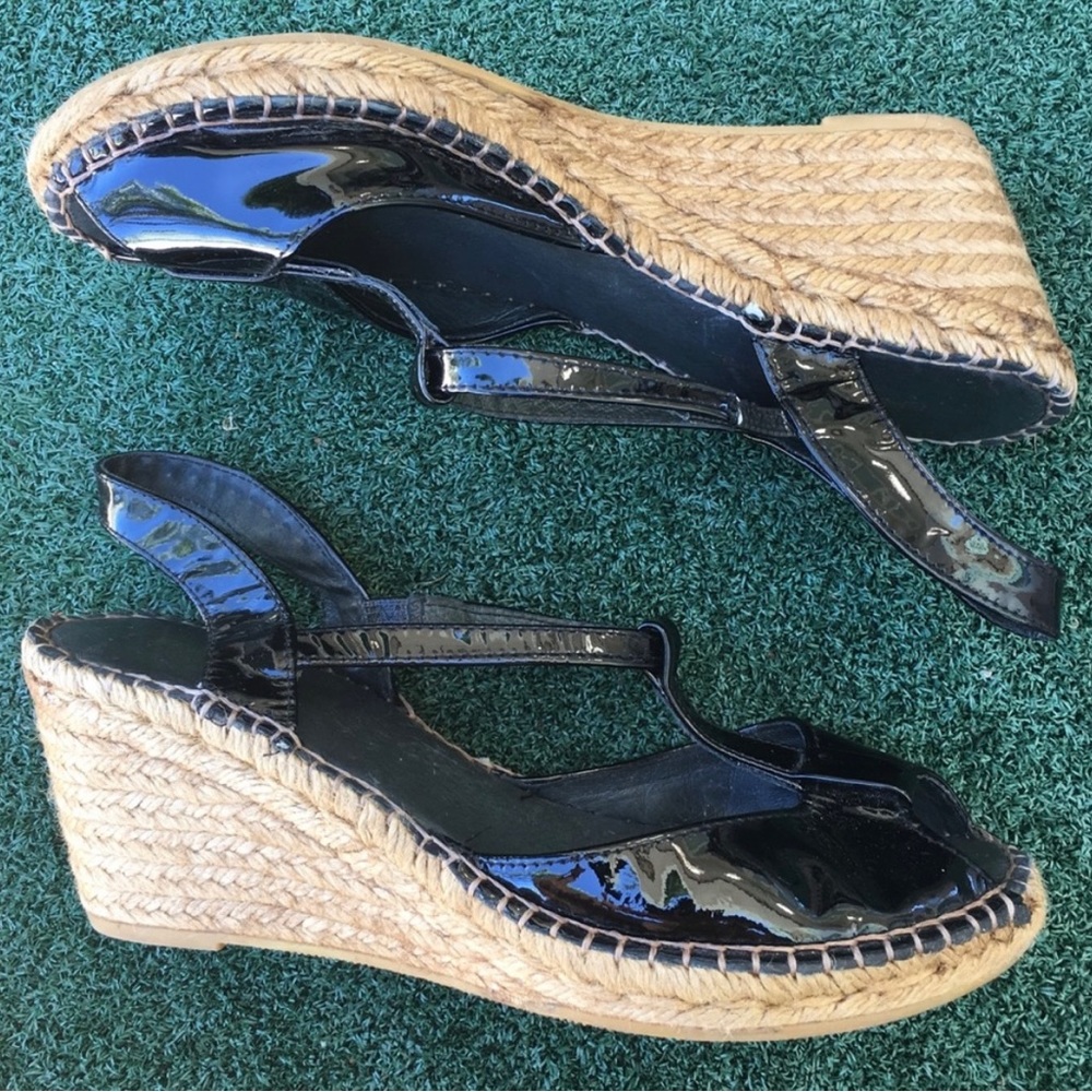 Eric Michael Espadrille Wedge Sandal Black 39